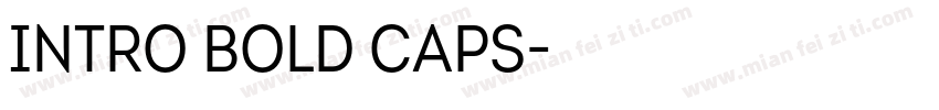 Intro Bold Caps字体转换